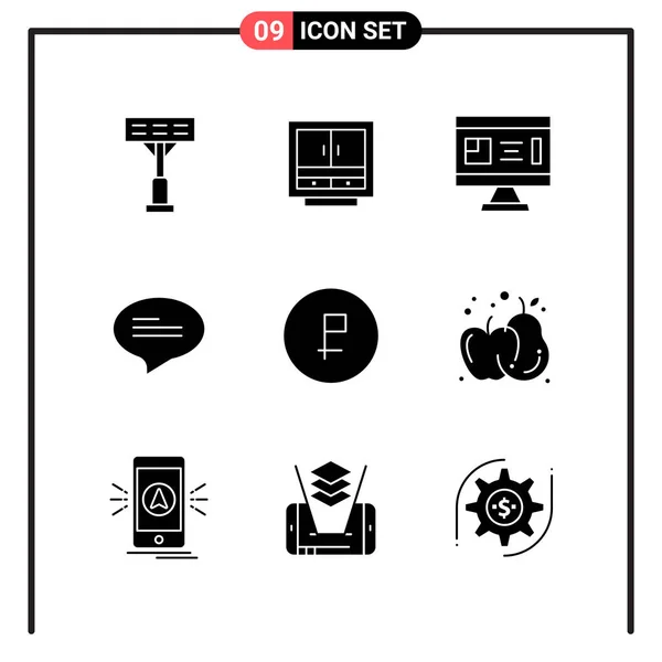 Conjunto Iconos Creativos Universales Simplemente Vector Ilustraciones Para Aplicaciones Web — Vector de stock