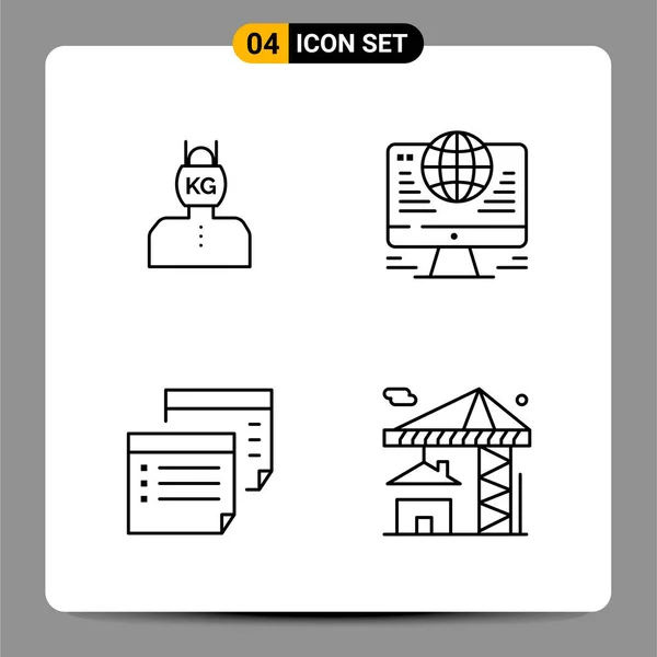 Conjunto Iconos Creativos Universales Simplemente Vector Ilustraciones Para Aplicaciones Web — Vector de stock