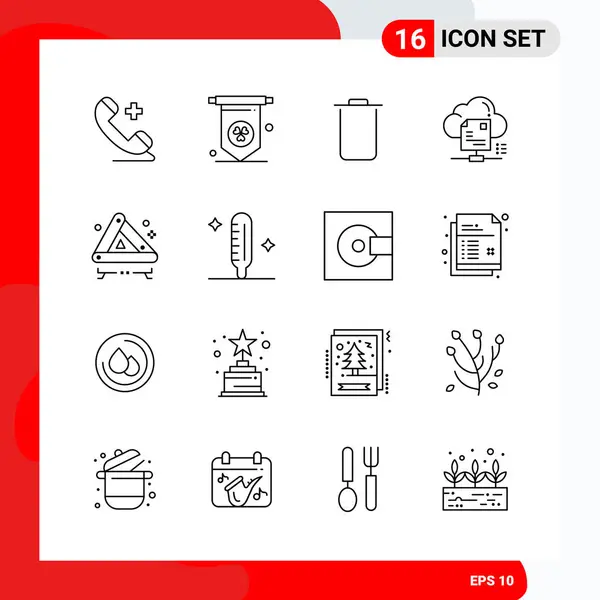 Conjunto Iconos Creativos Universales Simplemente Vector Ilustraciones Para Aplicaciones Web — Vector de stock