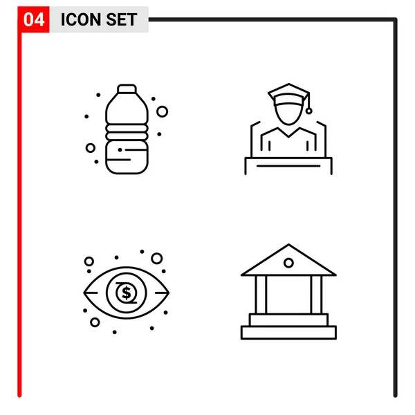 Set Universal Creative Icons Simply Vector Illustrations Web Mobile Apps — Stock Vector