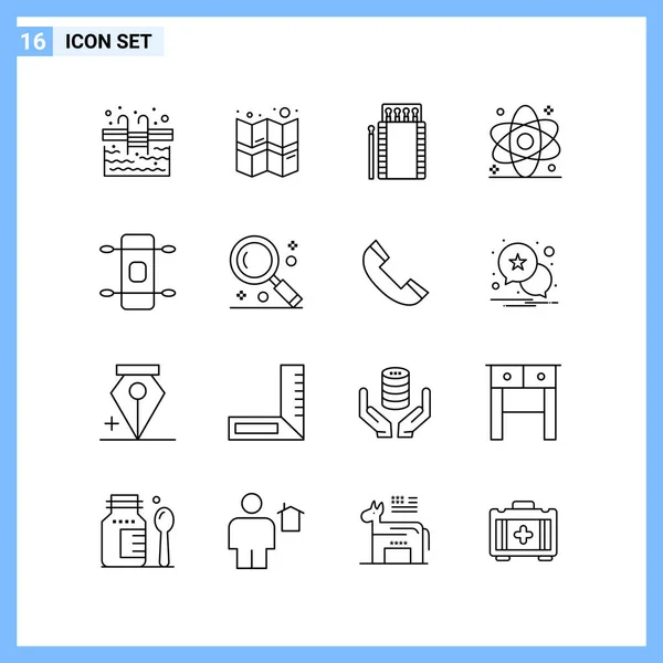 Set Universal Creative Icons Simply Vector Illustrations Web Mobile Apps — Stock Vector