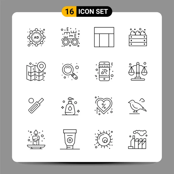 Set Universal Creative Icons Simply Vector Illustrations Web Mobile Apps — Stock Vector