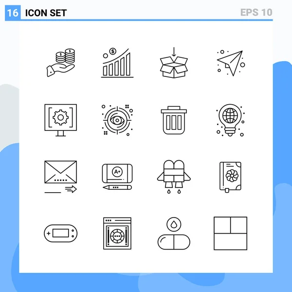 Set Universal Creative Icons Simply Vector Illustrations Web Mobile Apps — Stock Vector