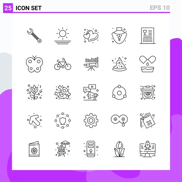 Conjunto Iconos Creativos Universales Simplemente Vector Ilustraciones Para Aplicaciones Web — Archivo Imágenes Vectoriales