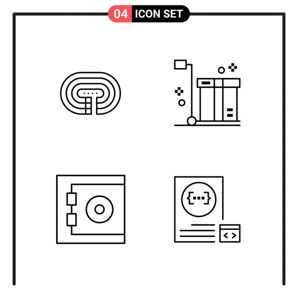 Conjunto Iconos Creativos Universales Simplemente Vector Ilustraciones Para Aplicaciones Web — Archivo Imágenes Vectoriales