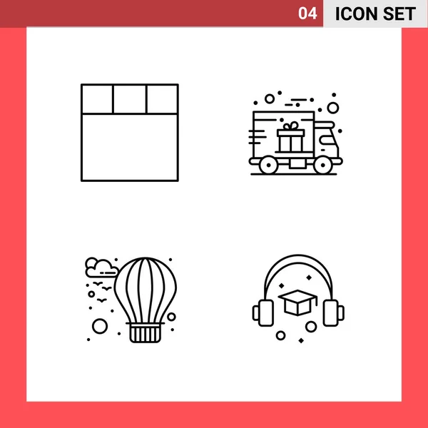 Conjunto Iconos Creativos Universales Simplemente Vector Ilustraciones Para Aplicaciones Web — Archivo Imágenes Vectoriales