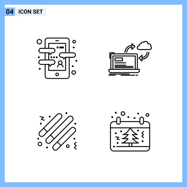 Set Universal Creative Icons Simply Vector Illustrations Web Mobile Apps — Stock Vector