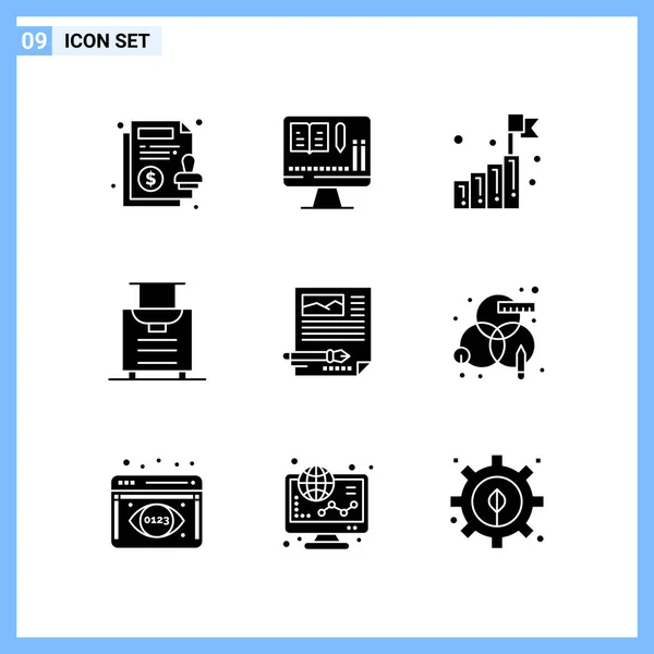 Creative Icons Set Design White Background — Stock Vector