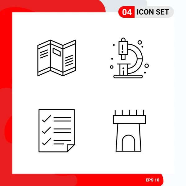 Conjunto Iconos Creativos Universales Simplemente Vector Ilustraciones Para Aplicaciones Web — Vector de stock