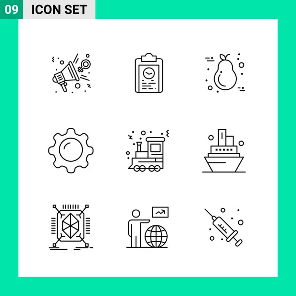 Conjunto Iconos Creativos Universales Simplemente Vector Ilustraciones Para Aplicaciones Web — Vector de stock