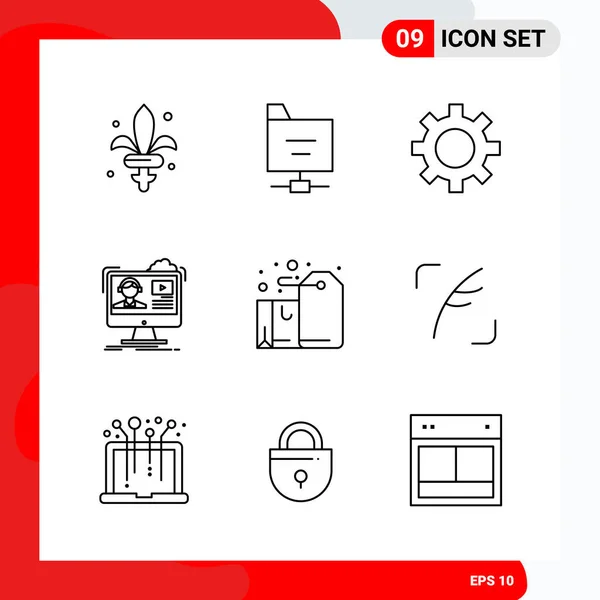 Set Dari Ikon Kreatif Universal Cukup Ilustrasi Vektor Untuk Aplikasi - Stok Vektor