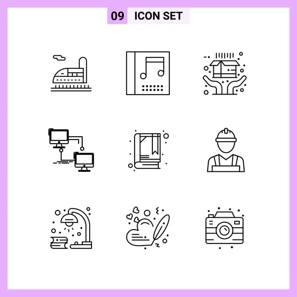 Set Universal Creative Icons Simply Vector Illustrations Web Mobile Apps — Stock Vector