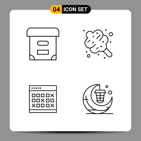 Set Universal Creative Icons Simply Vector Illustrations Web Mobile Apps — Stock Vector