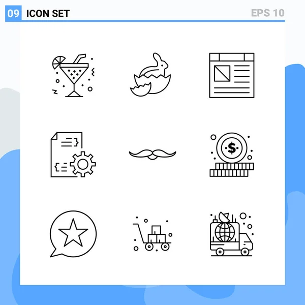 Set Universal Creative Icons Simply Vector Illustrations Web Mobile Apps — Stock Vector