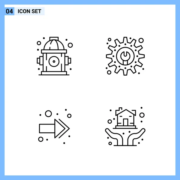 Conjunto Iconos Creativos Universales Simplemente Vector Ilustraciones Para Aplicaciones Web — Vector de stock