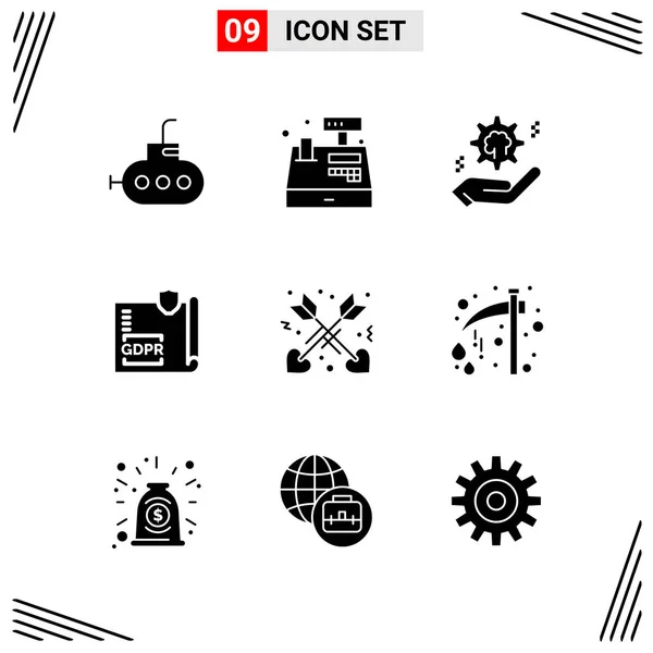 Conjunto Iconos Creativos Universales Simplemente Vector Ilustraciones Para Aplicaciones Web — Vector de stock