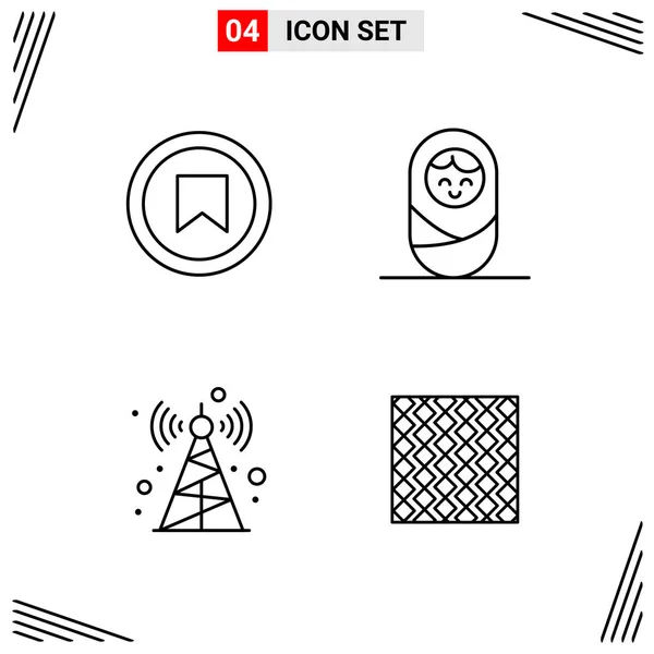 Set Universal Creative Icons Vector Illustration — Stock Vector