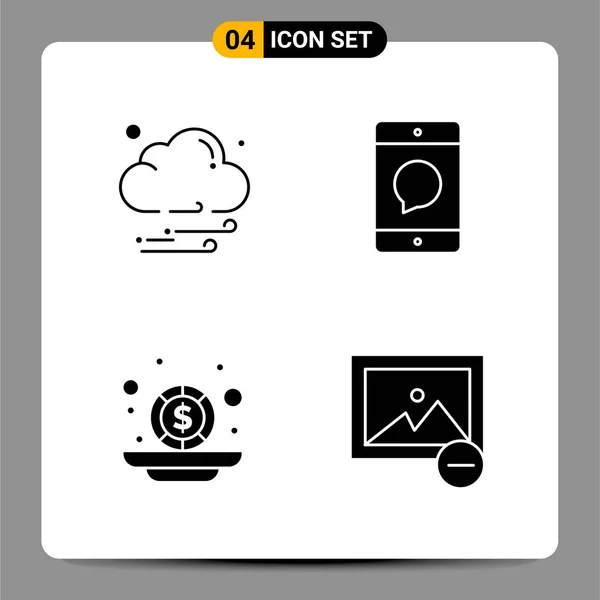 Conjunto Iconos Creativos Universales Simplemente Vector Ilustraciones Para Aplicaciones Web — Archivo Imágenes Vectoriales