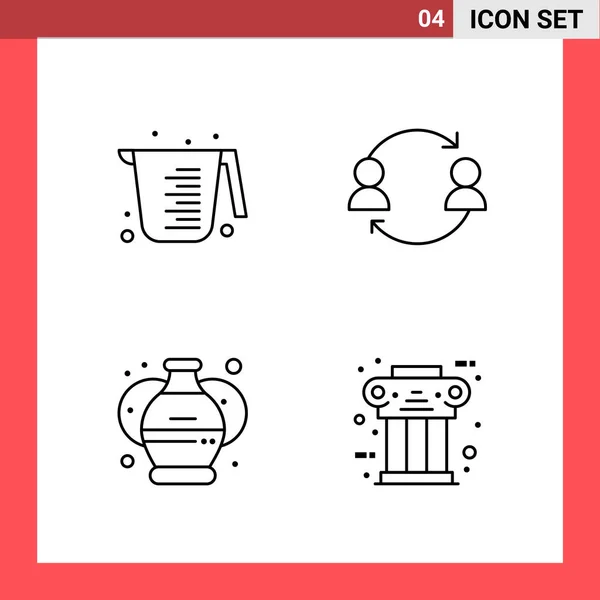 Conjunto Iconos Creativos Universales Simplemente Vector Ilustraciones Para Aplicaciones Web — Archivo Imágenes Vectoriales