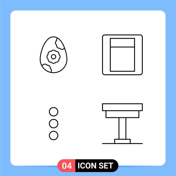 Set Universeller Kreativer Symbole Einfach Vektorillustrationen Für Web Und Mobile — Stockvektor