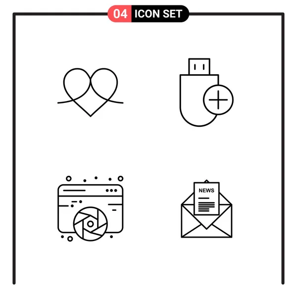 Set Universal Creative Icons Simply Vector Illustrations Web Mobile Apps — Stock Vector