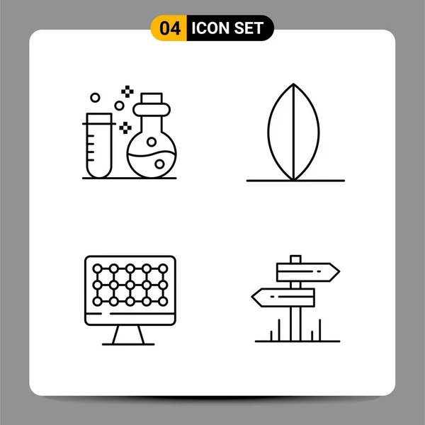 Conjunto Iconos Creativos Universales Simplemente Vector Ilustraciones Para Aplicaciones Web — Vector de stock