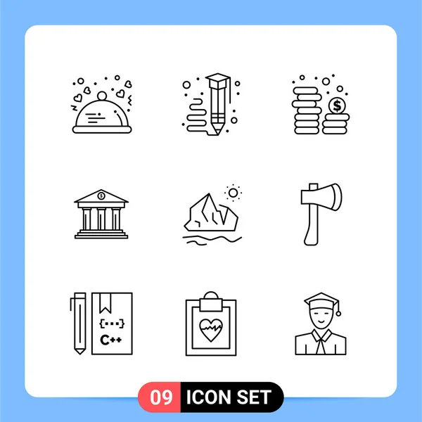 Conjunto Iconos Creativos Universales Simplemente Vector Ilustraciones Para Aplicaciones Web — Vector de stock