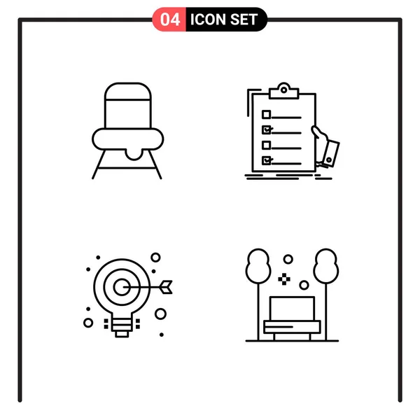 Conjunto Iconos Creativos Universales Simplemente Vector Ilustraciones Para Aplicaciones Web — Archivo Imágenes Vectoriales