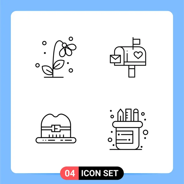 Set Universal Creative Icons Simply Vector Illustrations Web Mobile Apps — Stock Vector