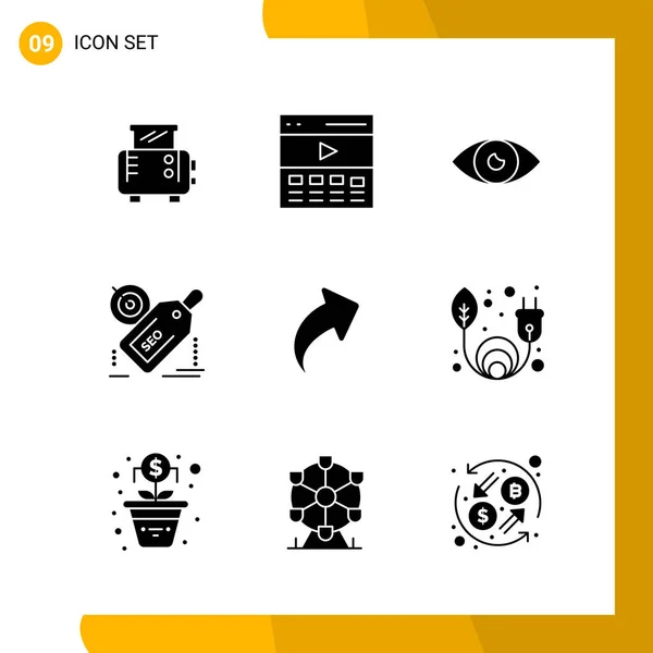 Conjunto Iconos Creativos Universales Simplemente Vector Ilustraciones Para Aplicaciones Web — Vector de stock