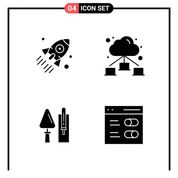 Conjunto Iconos Creativos Universales Simplemente Vector Ilustraciones Para Aplicaciones Web — Vector de stock