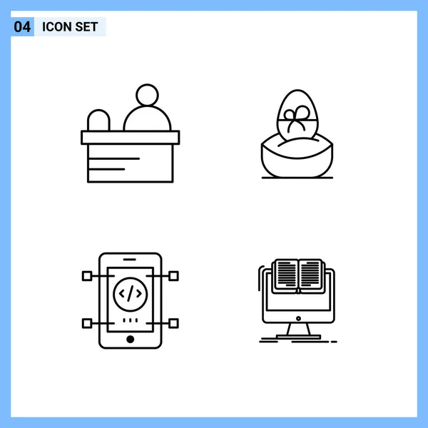 Set Universele Creatieve Iconen Vectorillustratie — Stockvector