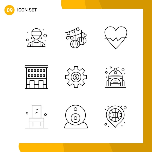 Set Universal Creative Icons Simply Vector Illustrations Web Mobile Apps — Stock Vector