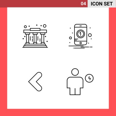 Evrensel yaratıcı simgeler kümesi, web ve mobil uygulamalar ve projeler için basit vektör illüstrasyonları 