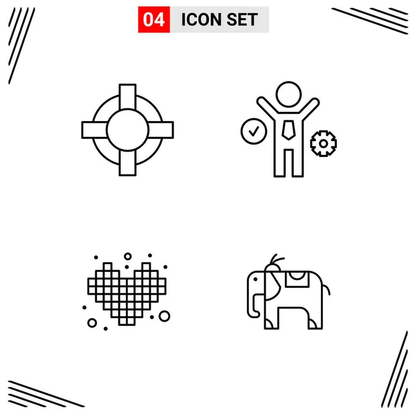 Set Universal Creative Icons Simply Vector Illustrations Web Mobile Apps — Stock Vector