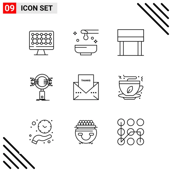 Conjunto Iconos Creativos Universales Simplemente Vector Ilustraciones Para Aplicaciones Web — Vector de stock