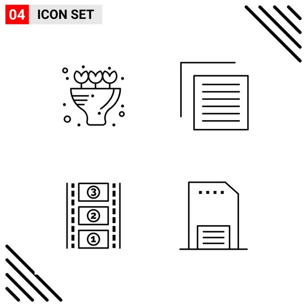 Set Universal Creative Icons Simply Vector Illustrations Web Mobile Apps — Stock Vector