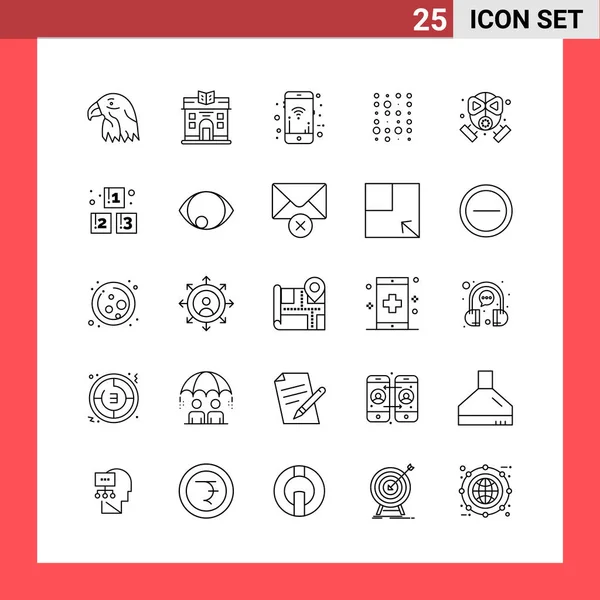 Conjunto Iconos Creativos Universales Simplemente Vector Ilustraciones Para Aplicaciones Web — Vector de stock