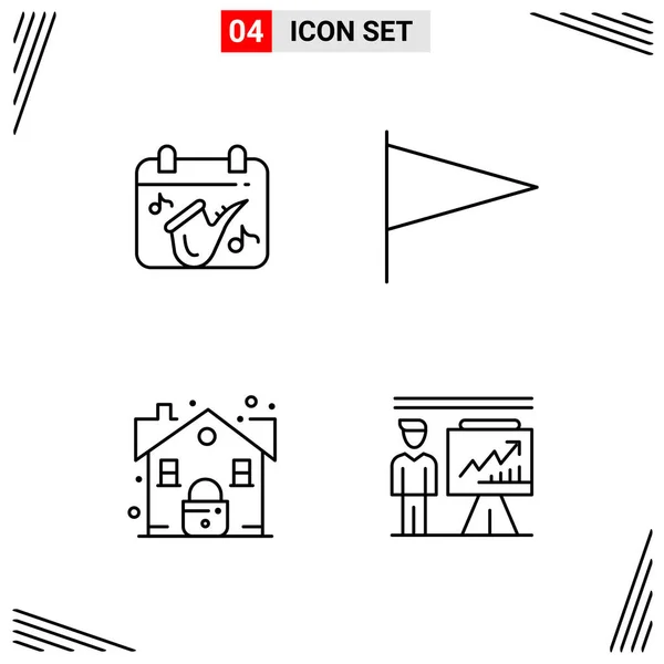 Conjunto Iconos Creativos Universales Simplemente Vector Ilustraciones Para Aplicaciones Web — Archivo Imágenes Vectoriales