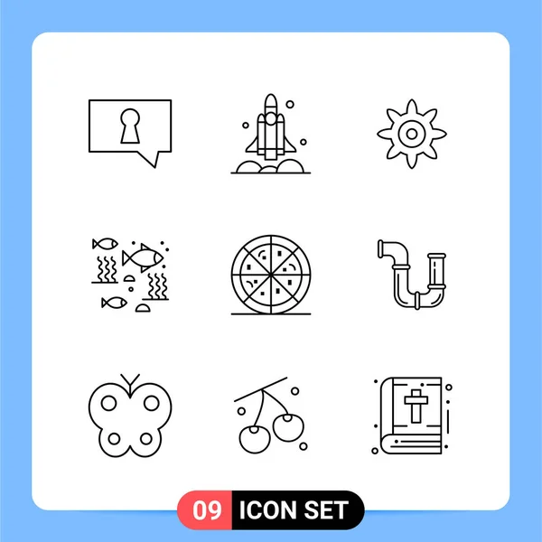 Set Universal Creative Icons Simply Vector Illustrations Web Mobile Apps — Stock Vector