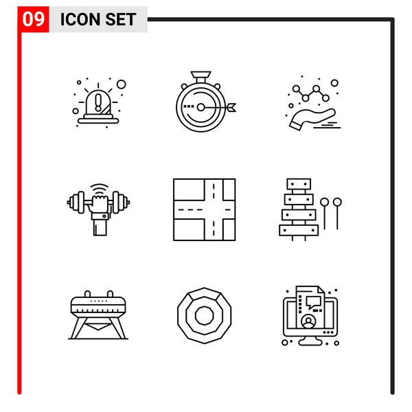 Conjunto Iconos Creativos Universales Simplemente Vector Ilustraciones Para Aplicaciones Web — Archivo Imágenes Vectoriales