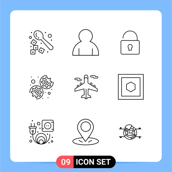 Conjunto Iconos Creativos Universales Simplemente Vector Ilustraciones Para Aplicaciones Web — Vector de stock