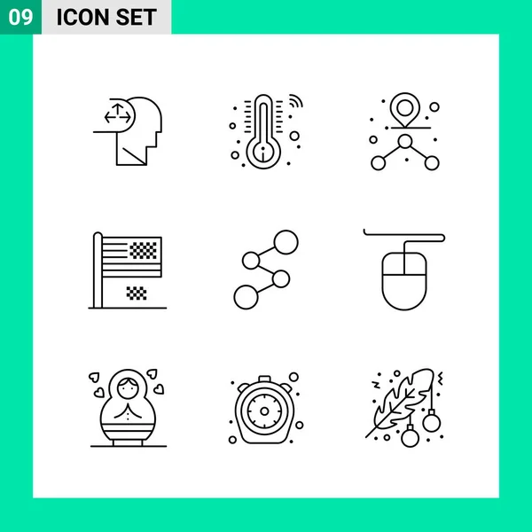 Set de 25 iconos de negocio universales Vector — Vector de stock