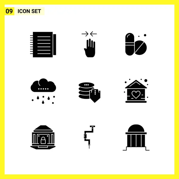 Conjunto Iconos Creativos Universales Simplemente Vector Ilustraciones Para Aplicaciones Web — Vector de stock