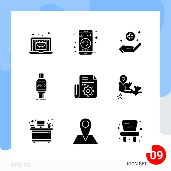 Conjunto Iconos Creativos Universales Simplemente Vector Ilustraciones Para Aplicaciones Web — Vector de stock