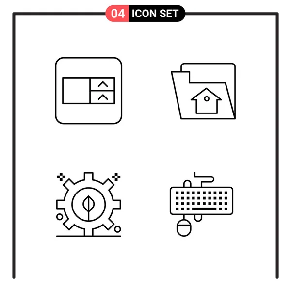 Conjunto Iconos Creativos Universales Simplemente Vector Ilustraciones Para Aplicaciones Web — Vector de stock