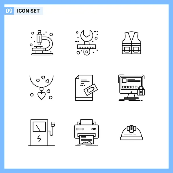 Set Universal Creative Icons Simply Vector Illustrations Web Mobile Apps — Stock Vector