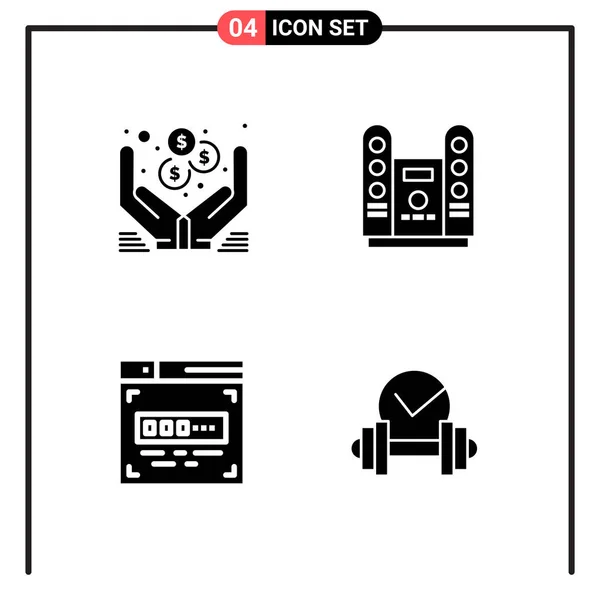 Conjunto Iconos Creativos Universales Simplemente Vector Ilustraciones Para Aplicaciones Web — Vector de stock