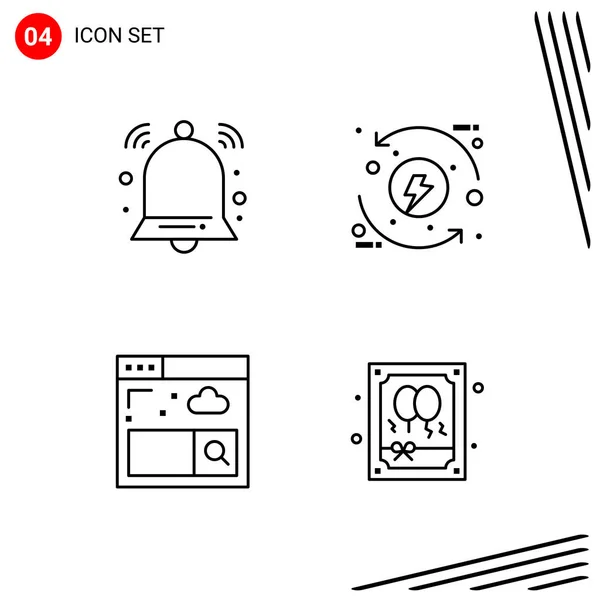 Set Universal Creative Icons Simply Vector Illustrations Web Mobile Apps — Stock Vector