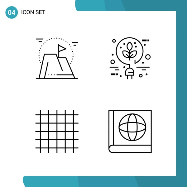 Set Universeller Kreativer Symbole Einfach Vektorillustrationen Für Web Und Mobile — Stockvektor